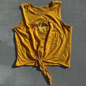 Hard Rock Cafe Tampa Sleeveless Front Tie Top